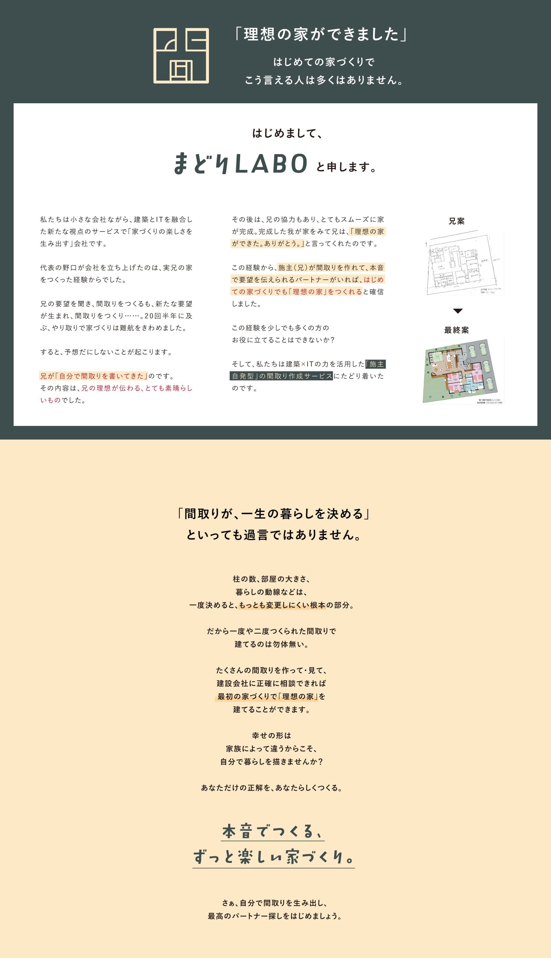 まどりLABO AI間取り作成&見積依頼