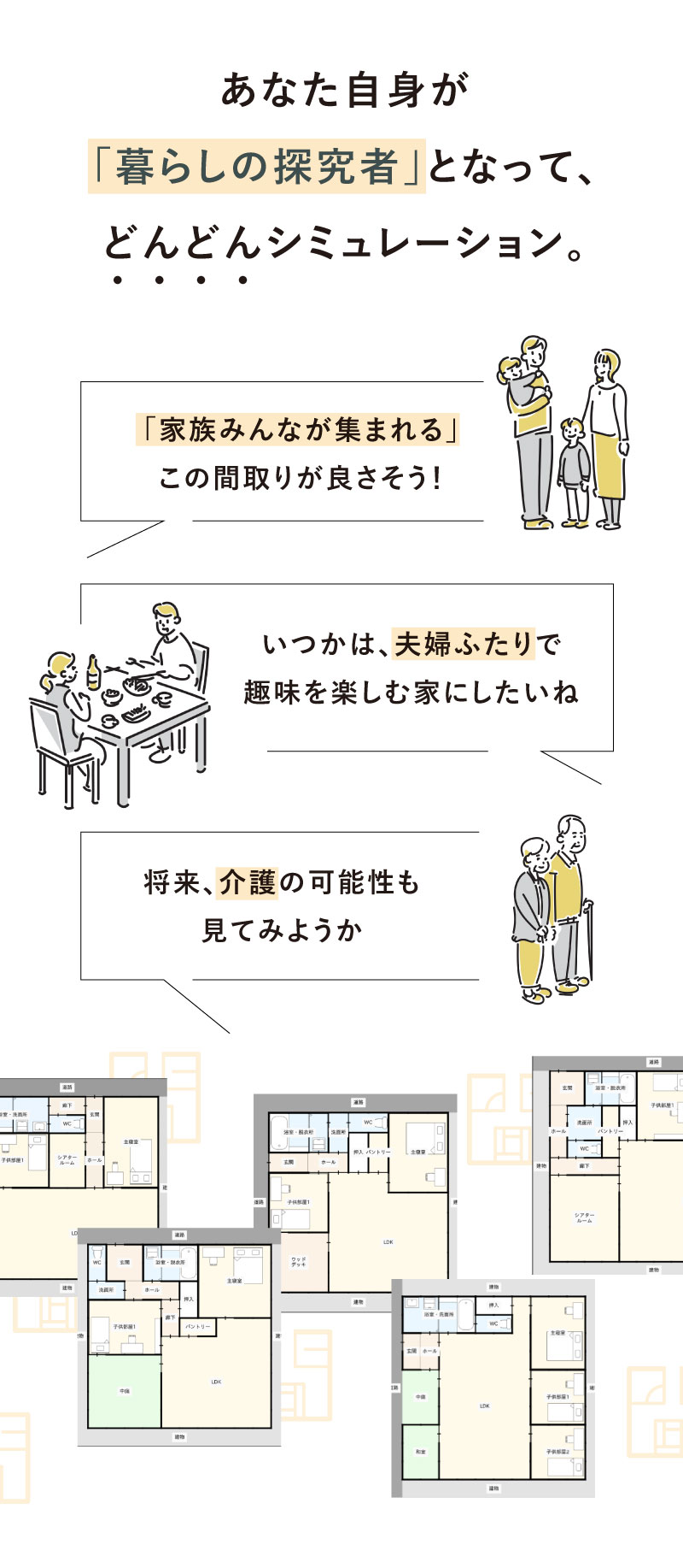 あなた自身が「暮らしの探究者」となってどんどんシミュレーション